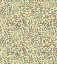 Fruit Minor Fabric by Morris & Co Ivory/Teal Fruit Minor Fabric by Morris & Co Ivory/Teal