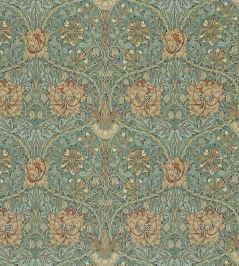 Honeysuckle & Tulip Fabric by Morris & Co Privet/Honeycombe Honeysuckle & Tulip Fabric by Morris & Co Privet/Honeycombe