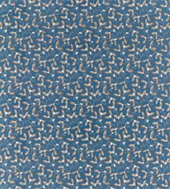 Mistletoe Embroidery Fabric by Morris & Co May Blue Mistletoe Embroidery Fabric by Morris & Co May Blue