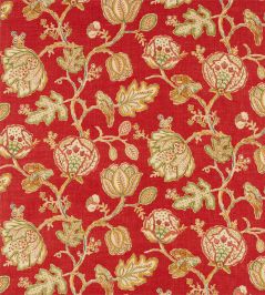 Theodosia Fabric by Morris & Co Red Theodosia Fabric by Morris & Co Red