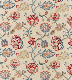 Theodosia Embroidery Fabric by Morris & Co Wine / Indigo Theodosia Embroidery Fabric by Morris & Co Wine / Indigo