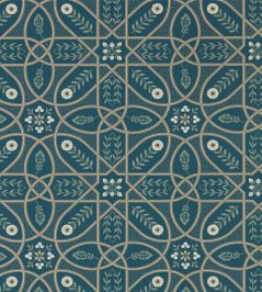 Brophy Trellis Wallpaper by Morris & Co Deep Teal Brophy Trellis Wallpaper by Morris & Co Deep Teal