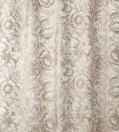 Pure Poppy Embroidery Fabric by Morris & Co Pebble Pure Poppy Embroidery Fabric by Morris & Co Pebble