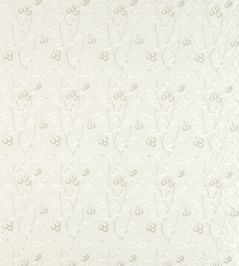 Pure Arbutus Embroidery Fabric by Morris & Co White Clover Pure Arbutus Embroidery Fabric by Morris & Co White Clover