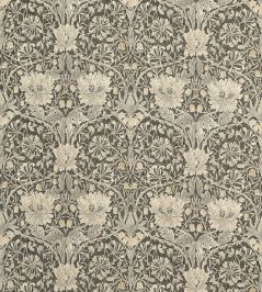 Pure Honeysuckle & Tulip Fabric by Morris & Co Black Ink Pure Honeysuckle & Tulip Fabric by Morris & Co Black Ink