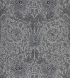 Pure Honeysuckle & Tulip Wallpaper by Morris & Co Black Ink Pure Honeysuckle & Tulip Wallpaper by Morris & Co Black Ink