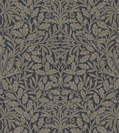 Pure Acorn Wallpaper by Morris & Co Charcoal/Gilver Pure Acorn Wallpaper by Morris & Co Charcoal/Gilver