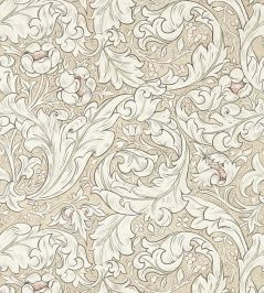 Pure Bachelors Button Wallpaper by Morris & Co Linen/Coral Pure Bachelors Button Wallpaper by Morris & Co Linen/Coral