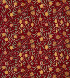 Fruit Velvet Fabric by Morris & Co Madder/Bayleaf Fruit Velvet Fabric by Morris & Co Madder/Bayleaf