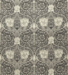 Honeysuckle and Tulip Velvet Fabric by Morris & Co Black Walnut/Stone Honeysuckle and Tulip Velvet Fabric by Morris & Co Black Walnut/Stone