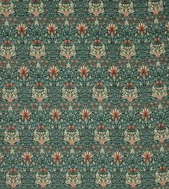 Snakeshead Velvet Fabric by Morris & Co Thistle/Russet Snakeshead Velvet Fabric by Morris & Co Thistle/Russet