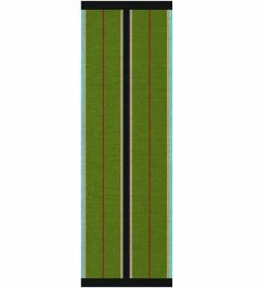 Morrisstudio Racer Stripe Runner Rug by Layered Cooper Green Morrisstudio Racer Stripe Runner Rug by Layered Cooper Green