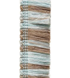 Moss Stripe Fringe 40mm Trimming by Houles 9610 Moss Stripe Fringe 40mm Trimming by Houles 9610