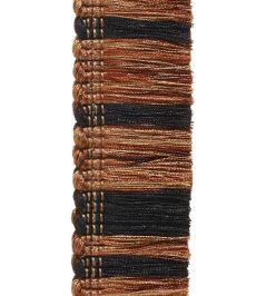 Moss Stripe Fringe 40mm Trimming by Houles 9830 Moss Stripe Fringe 40mm Trimming by Houles 9830