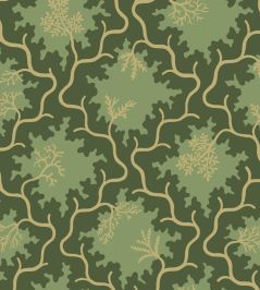 Moss Trellis Wallpaper by Cole & Son Evergreen & Antique Gold Moss Trellis Wallpaper by Cole & Son Evergreen & Antique Gold