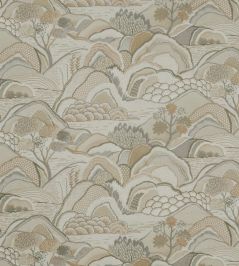 Mount Edo Fabric by Liberty Pewter Mount Edo Fabric by Liberty Pewter