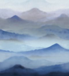 Mountain Metallic Mural by Jannelli&Volpi Blue Mountain Metallic Mural by Jannelli&Volpi Blue