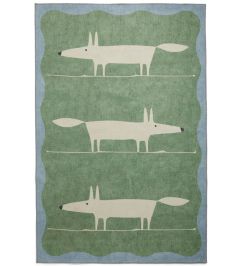 Mr Fox Rug by Scion Green/White Mr Fox Rug by Scion Green/White