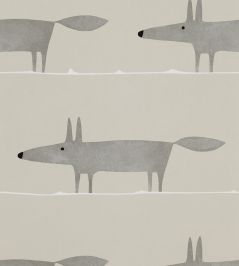 Mr Fox Wallpaper by Scion Silver Mr Fox Wallpaper by Scion Silver