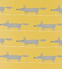 Mr Fox Fabric by Scion Sunflower / Gull / Chalk Mr Fox Fabric by Scion Sunflower / Gull / Chalk