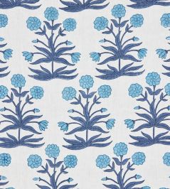 Mughal Fabric by Molly Mahon Sky Indigo Mughal Fabric by Molly Mahon Sky Indigo