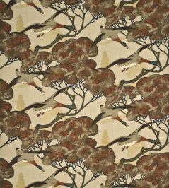 Flying Ducks Fabric by Mulberry Home Stone/Brown Flying Ducks Fabric by Mulberry Home Stone/Brown