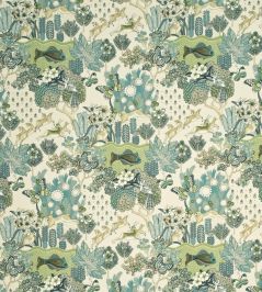 Glendale Fabric by Mulberry Home Teal/Leaf Glendale Fabric by Mulberry Home Teal/Leaf