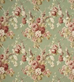 Vintage Floral Fabric by Mulberry Home Coral/Sage Vintage Floral Fabric by Mulberry Home Coral/Sage