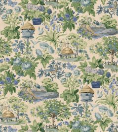 Mulberry Garden Wallpaper by Mulberry Home Blue/Green Mulberry Garden Wallpaper by Mulberry Home Blue/Green