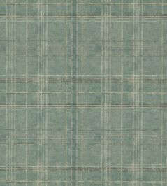 Shetland Plaid Wallpaper by Mulberry Home Teal Shetland Plaid Wallpaper by Mulberry Home Teal