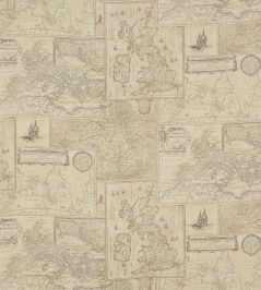 Bohemian Travels Linen Fabric by Mulberry Home Sand Bohemian Travels Linen Fabric by Mulberry Home Sand