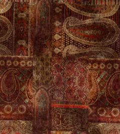 Lomond Velvet Fabric by Mulberry Home Red/Plum Lomond Velvet Fabric by Mulberry Home Red/Plum