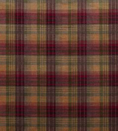Velvet Ancient Tartan Fabric by Mulberry Home Plum Velvet Ancient Tartan Fabric by Mulberry Home Plum