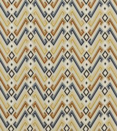 Jazz Fabric by Mulberry Home Indigo/Spice Jazz Fabric by Mulberry Home Indigo/Spice