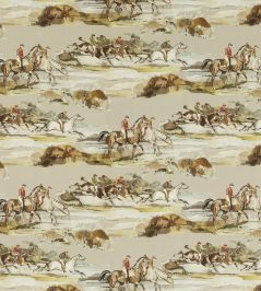 Morning Gallop Linen Fabric by Mulberry Home Grey/Sand Morning Gallop Linen Fabric by Mulberry Home Grey/Sand