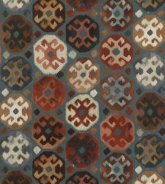 Curiosity Fabric by Mulberry Home Teal Curiosity Fabric by Mulberry Home Teal
