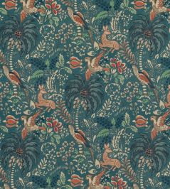 Fantasia Fabric by Mulberry Home Teal Fantasia Fabric by Mulberry Home Teal
