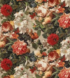 Floral Pompadour Fabric by Mulberry Home Spice Floral Pompadour Fabric by Mulberry Home Spice