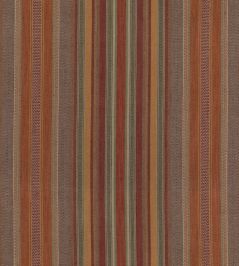 Rustic Stripe Fabric by Mulberry Home Red / Plum Rustic Stripe Fabric by Mulberry Home Red / Plum