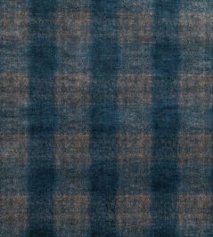 Highland Check Fabric by Mulberry Home Indigo Highland Check Fabric by Mulberry Home Indigo