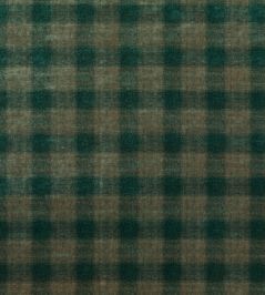 Highland Check Fabric by Mulberry Home Teal Highland Check Fabric by Mulberry Home Teal