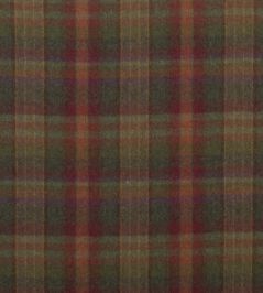 Country Plaid Fabric by Mulberry Home Red/Lovat/Heather Country Plaid Fabric by Mulberry Home Red/Lovat/Heather