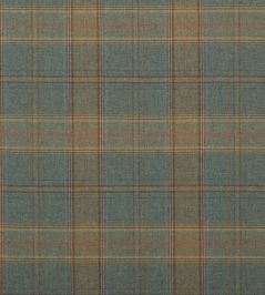 Shetland Plaid Fabric by Mulberry Home Teal Shetland Plaid Fabric by Mulberry Home Teal
