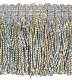 Multi-Colour Moss Fringe 50mm Trimming by Houles Baby Blue Multi-Colour Moss Fringe 50mm Trimming by Houles Baby Blue
