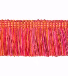 Multi-Colour Moss Fringe 50mm Trimming by Houles Carnival Pink Multi-Colour Moss Fringe 50mm Trimming by Houles Carnival Pink
