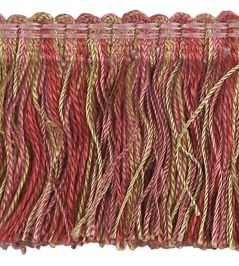 Multi-Colour Moss Fringe 50mm Trimming by Houles Pink and Yellow Multi-Colour Moss Fringe 50mm Trimming by Houles Pink and Yellow