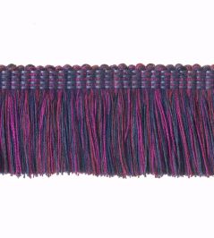 Multi-Colour Moss Fringe 50mm Trimming by Houles Purple Multi-Colour Moss Fringe 50mm Trimming by Houles Purple