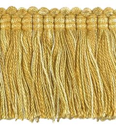 Multi-Colour Moss Fringe 50mm Trimming by Houles Yellow Multi-Colour Moss Fringe 50mm Trimming by Houles Yellow