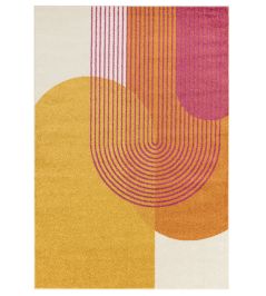 Muse Retro Rug by Asiatic Orange Muse Retro Rug by Asiatic Orange