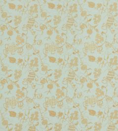 Mydsommer Pickings Fabric by Sanderson Smog Blue/Lame Gold Mydsommer Pickings Fabric by Sanderson Smog Blue/Lame Gold